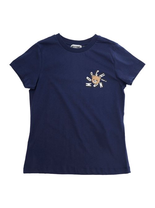 Logo-Print Cotton T-Shirt — Navy