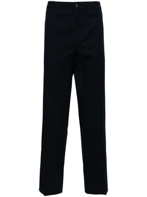 Mid-rise straight-leg chinos - Blue