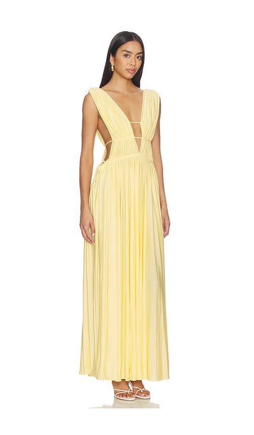 Mother of All Helena Maxi Dress in Lemon. S. Also in XS