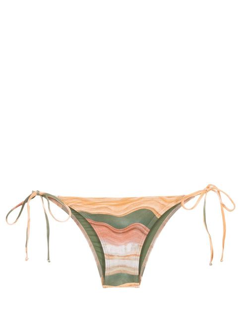 Thai satin-touch bikini bottom - Brown