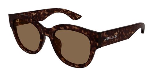 Alexander McQueen AM0509SA Asian Fit 002 Women’s Sunglasses Tortoiseshell Size 55