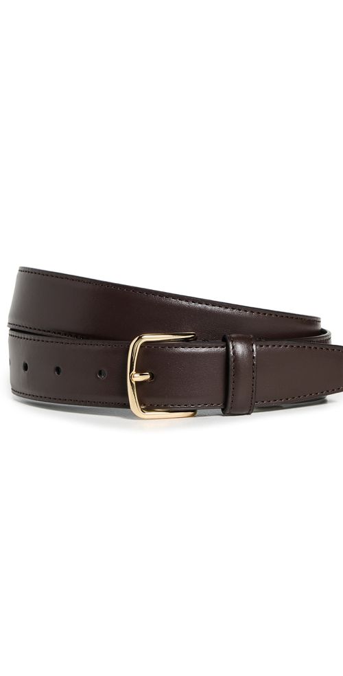32mm Stitched Fe Belt Cacao Brown