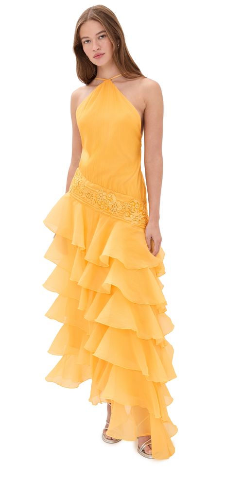 Dahlia Organza Dress Golden Rod