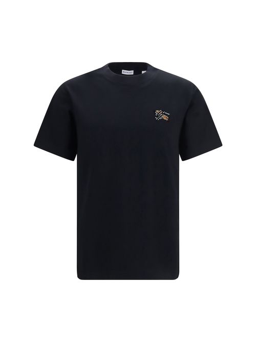 Embroidered Logo Cotton T-Shirt — Black