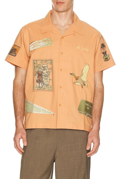 Samuel Zelig Trail Camp Shirt in Sunset - Orange. M also in S, L, XL/1X, XXL/2X