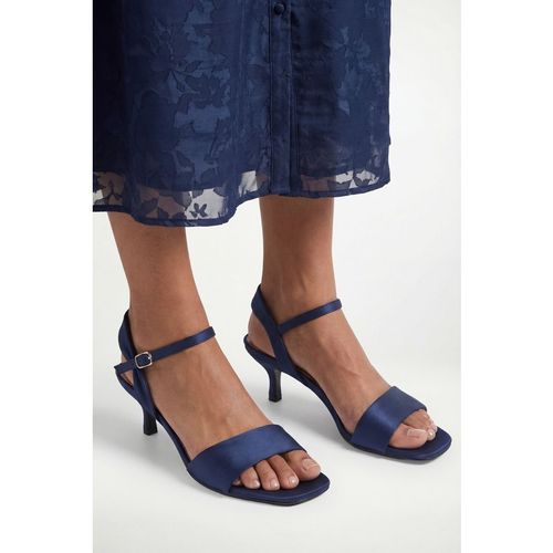Wallis Womens Sonny Twist Front Kitten Heeled Sandals - Navy