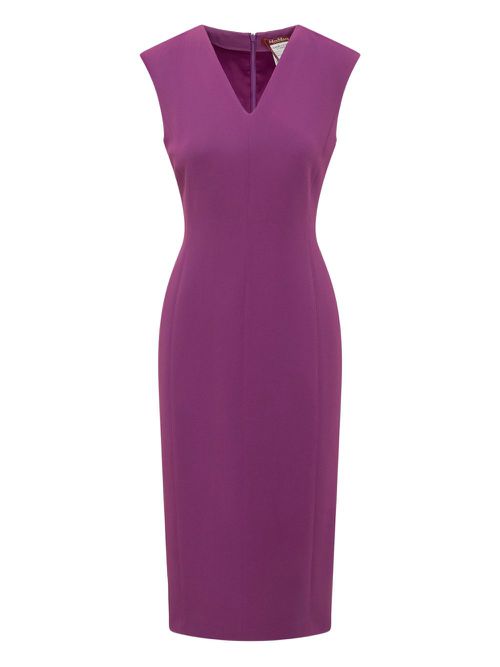 V-neck midi dress - Purple