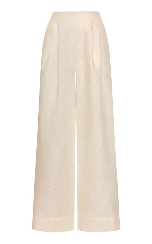 Ancestra High-Rise Linen Wide-Leg Pants - Moda Operandi