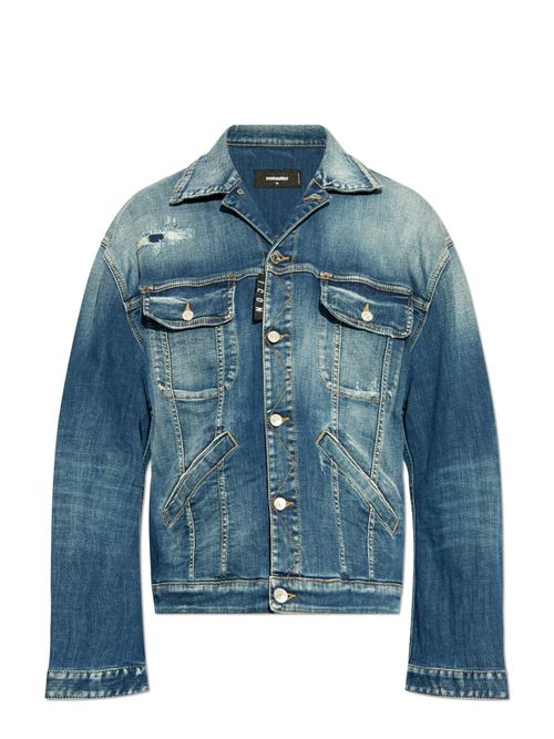 Distressed denim jacket - Blue