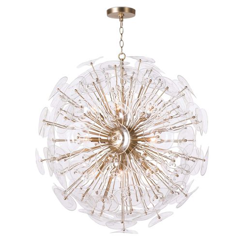 Natural Brass Chandelier from the Poppy Collection