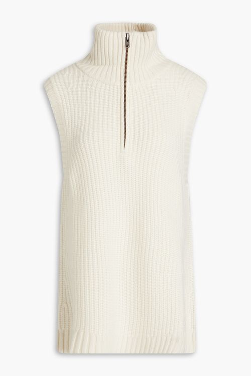 Naftan ribbed cashmere vest - White - S