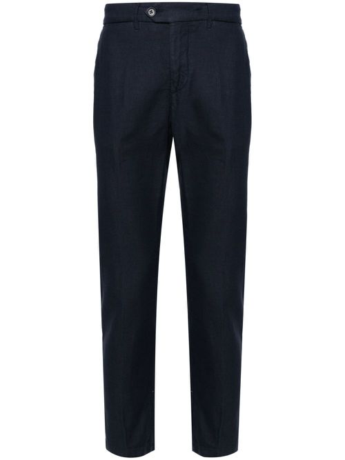 Mid-rise straight-leg trousers - Blue