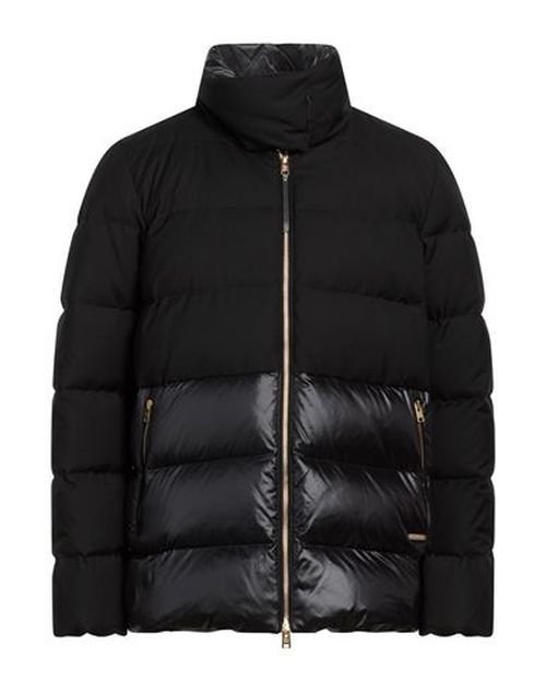 Man Puffer Black Size XXL Polyester, Viscose