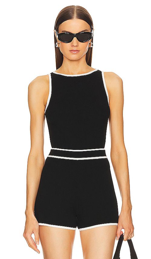 L'Academie Lida Tank Top in Black - Black. XL also in