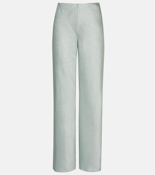 Satin wide-leg pants