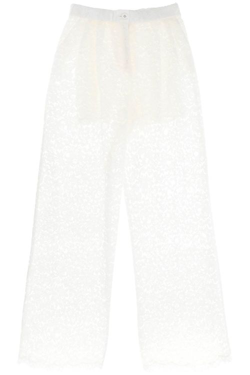 -Pantaloni Pigiama In Pizzo Cordonetto-Donna