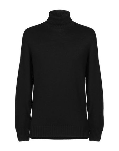 Man Turtleneck Black Size 34 Merino Wool
