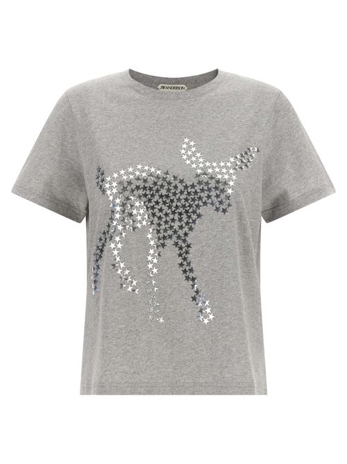 Grey Graphic Crew Neck T-Shirt