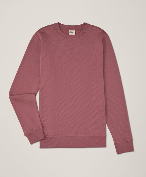 Men's Mauve Brushed Fleece Crew Sweatshirt