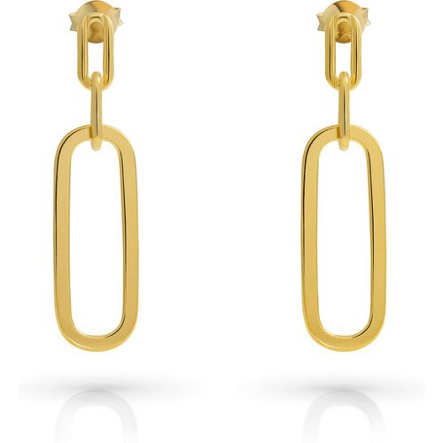 Orphelia 'Essence' WoMens 925 Sterling Silver Drop Earrings - Gold ZO-7560/G - One Size