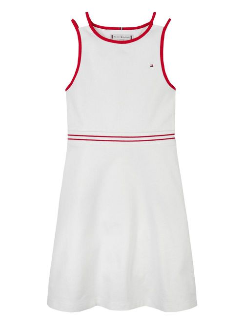 Tommy Hilfiger Junior contrast-trim dress - White