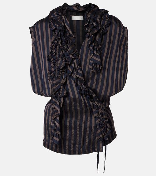 Ruffled striped top