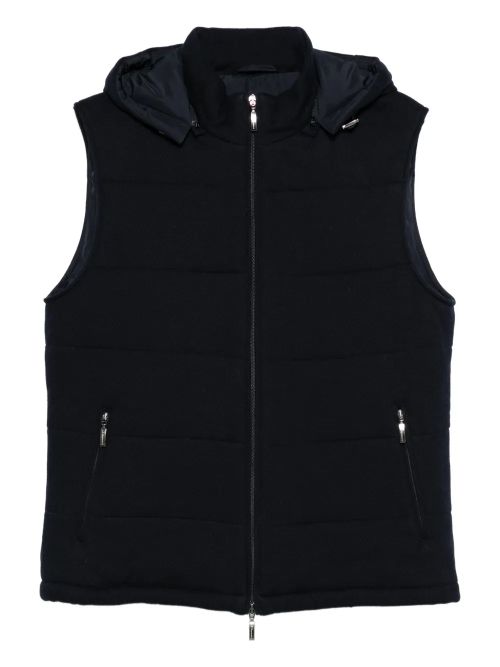 Hooded Padded Vest — Black