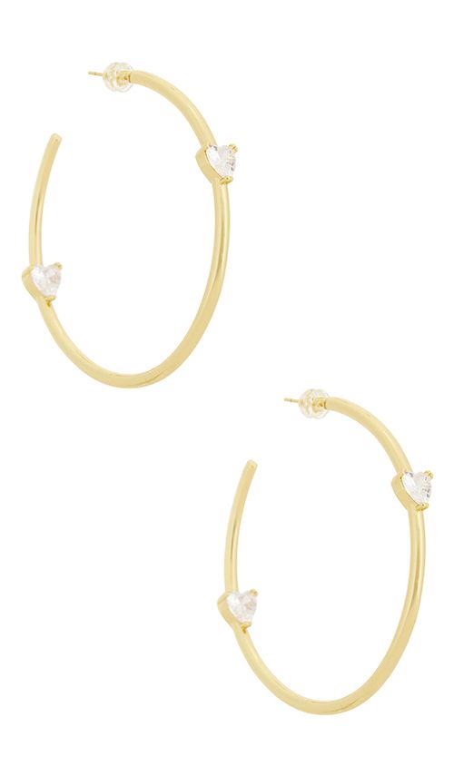 BRACHA Delta Hoops Eaarrings in Metallic Gold
