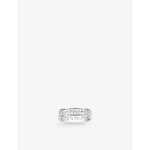 Womens Silver Chunky Sterling-silver and Zirconia Ring N.5