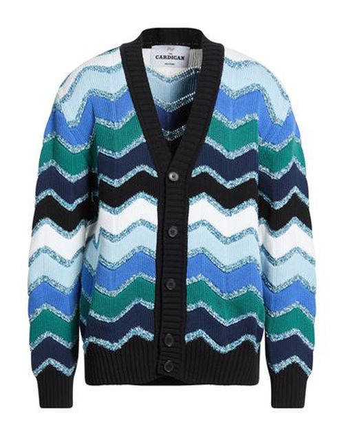The Cardigan Man Cardigan Black Size 36 Cotton, Polyamide, Viscose