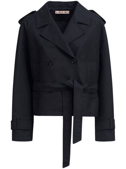 Double-breasted trench jacket - Black