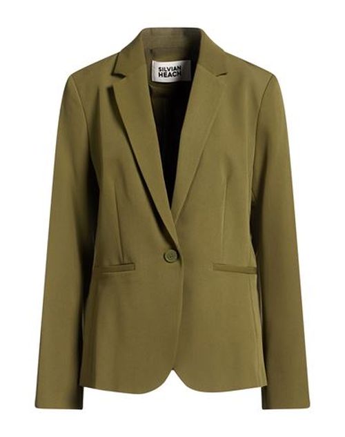 Woman Blazer Military green Size 12 Polyester, Viscose, Elastane