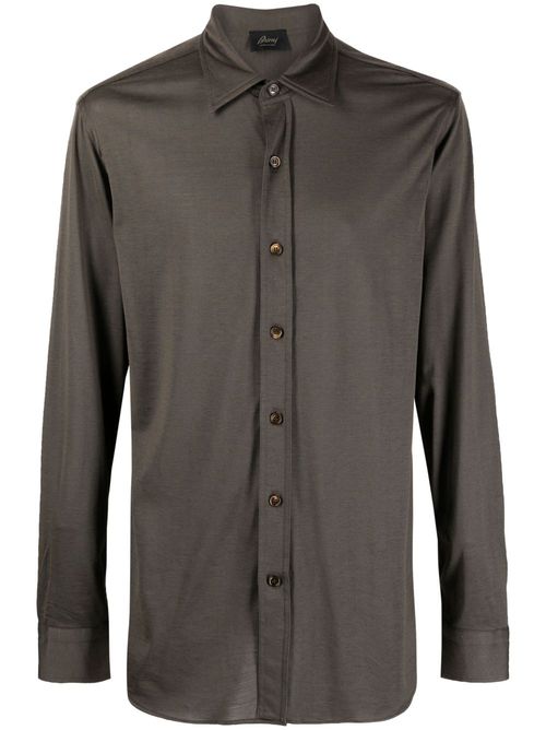 Long-sleeve button-up shirt - Green