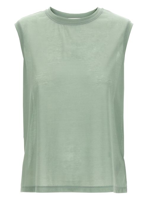 Cotton-Polyamide Blend Tank Top — Green