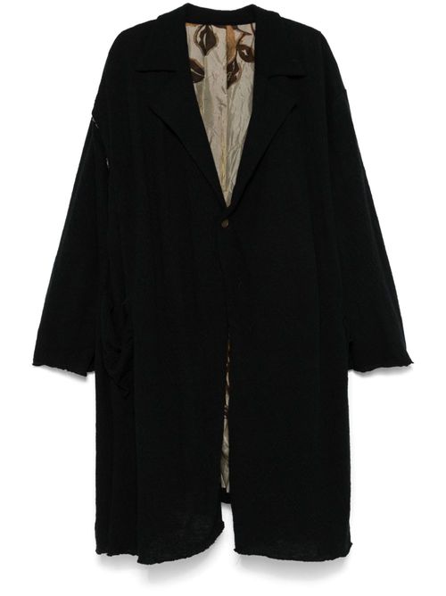 Textured coat - Black