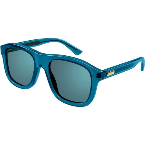 Gucci Man GG1316S 005 Sunglasses Acetate Blue Blue Pilot Normal Flash