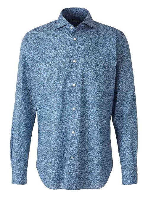 Vincenzo Di Ruggiero floral-print shirt - Blue