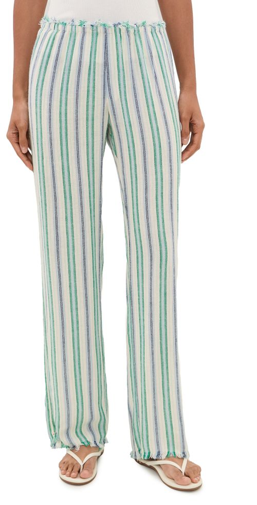 Joseph Pants Blue Moss Stripe