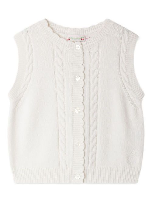 Bonpoint sleeveless cardigan - White