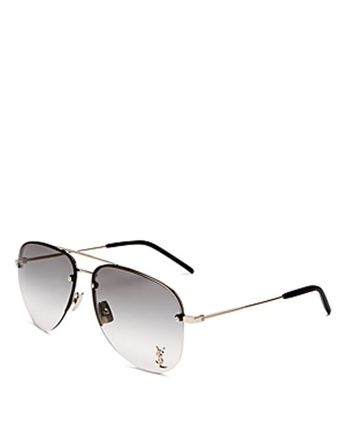 Classic 11 M Brow Bar Aviator Sunglasses, 59mm