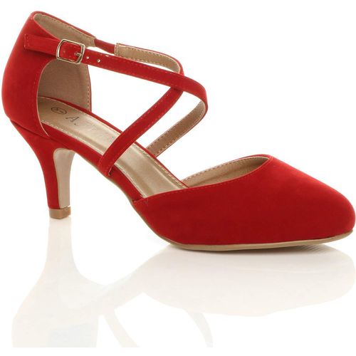 High  Heel Crossed Straps  2 Part Heels
