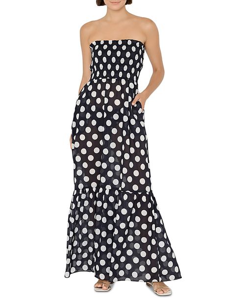 Olen Glam Strapless Dress Swim Cover-Up