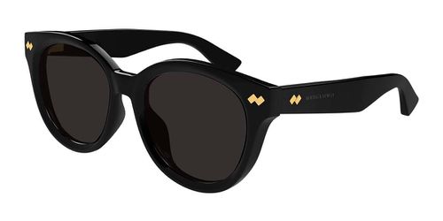 Bottega Veneta BV1352SK Asian Fit 001 Women's Sunglasses Black Size 55