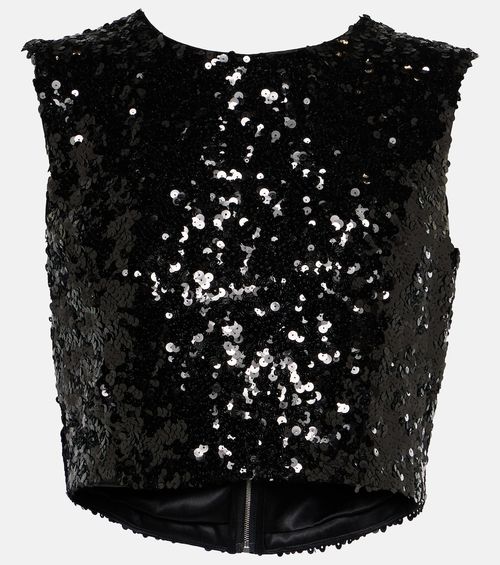 Sequined crop top
