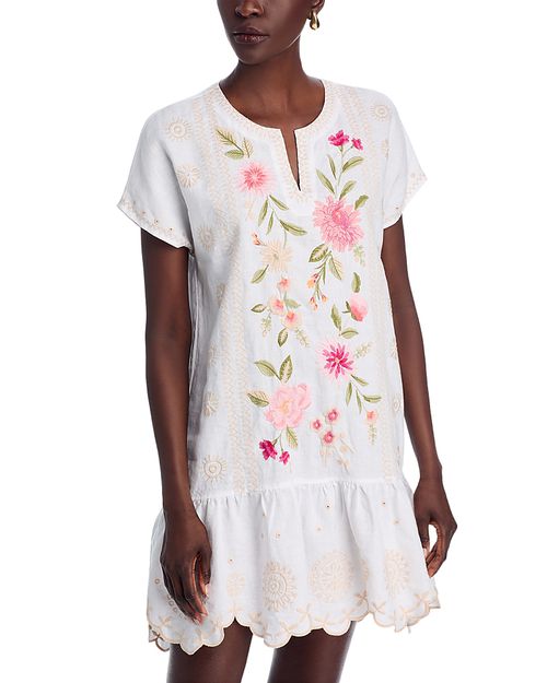 Relaxed Linen Flounce Dress