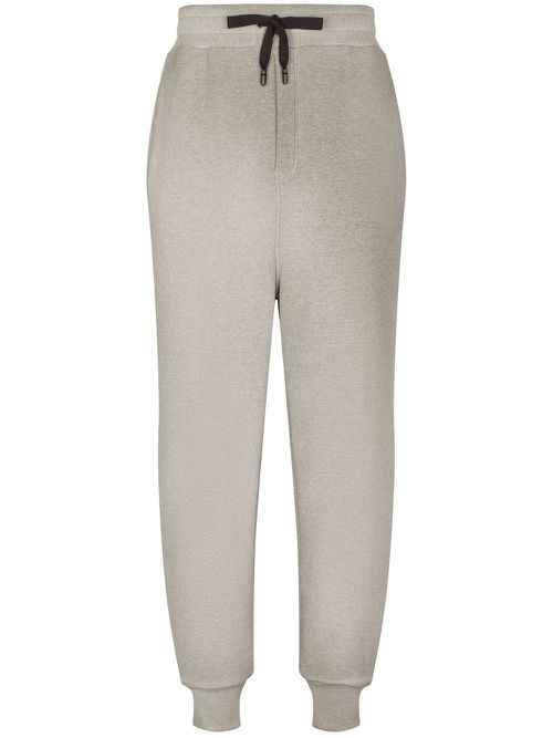 Crest-print track pants - Grey
