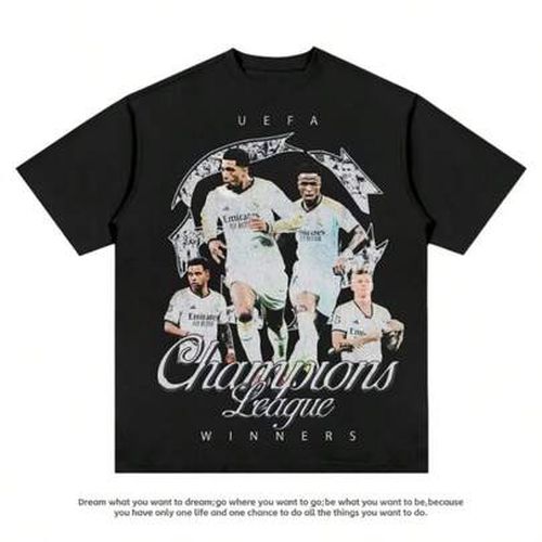 2025 Real Madrid Real Madrid T-Shirt Real Madrid Football Star American Cotton Short Sleeve Vintage High Quality Oversize Top
