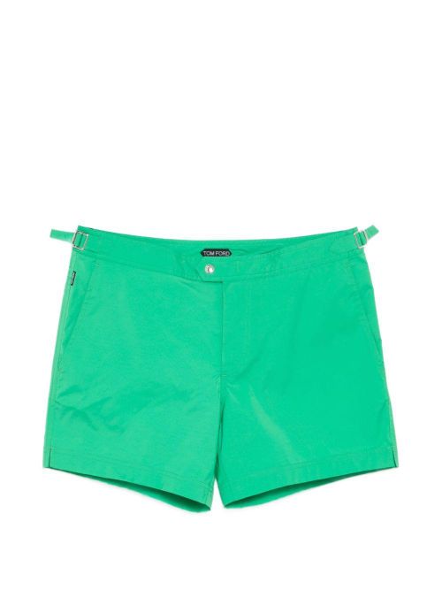 Logo-Embellished Shorts — Green