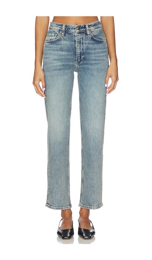 Rag & Bone Harlow Mid-Rise Ankle Straight Jeans in Blue. - 26 also , 29, 30