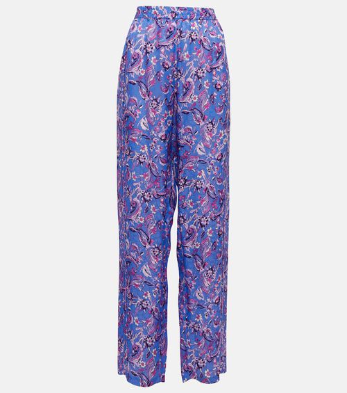 Piera printed silk-blend pants